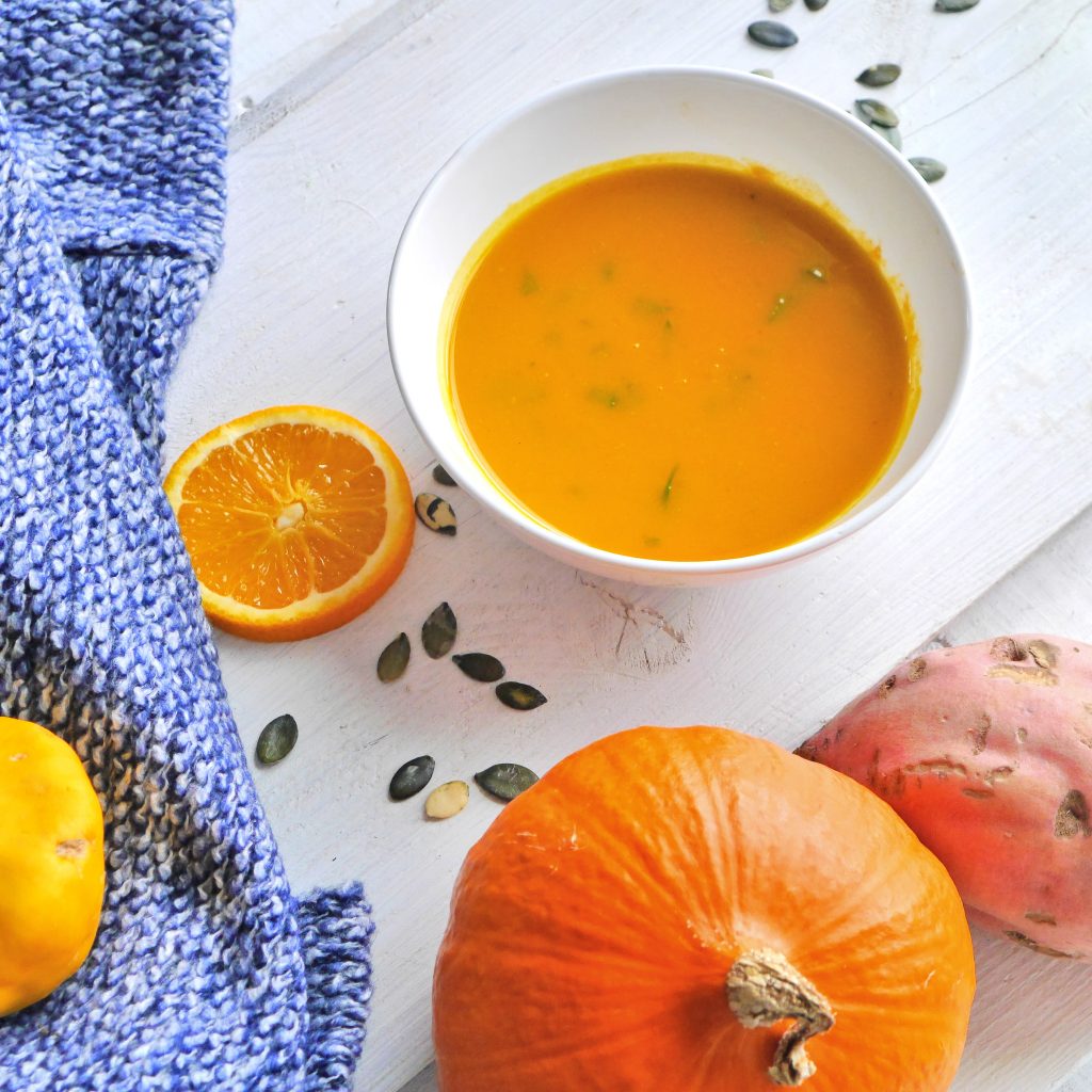 Creamy pumpkin soup with orange Anna Lewandowska healthy plan by Ann