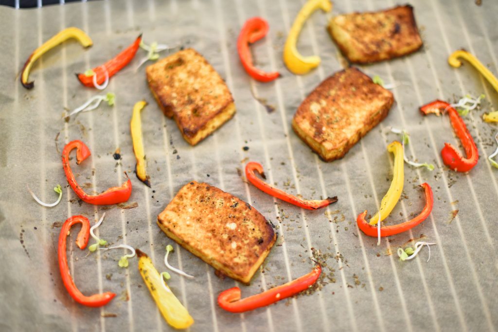 Marinated Baked Tofu with Vegetables Anna Lewandowska healthy plan