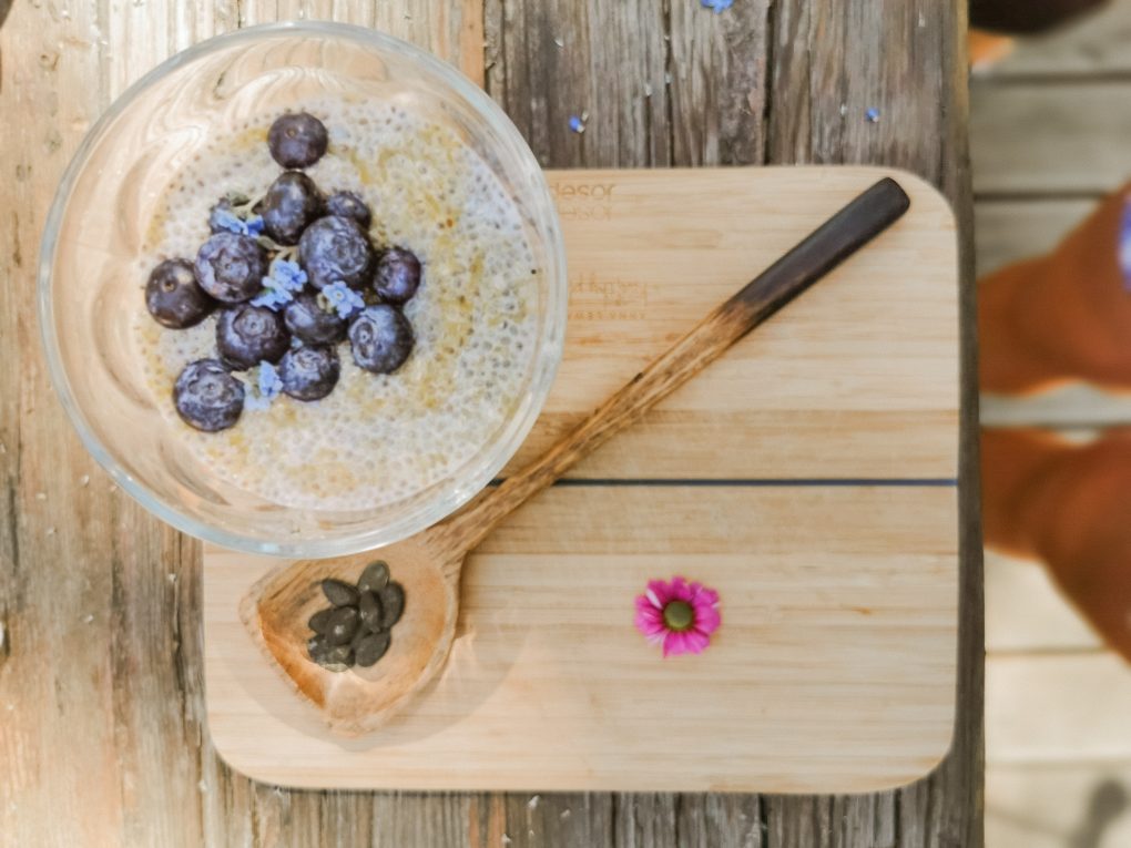 Banana & Blueberry Chia Pudding Anna Lewandowska healthy plan by Ann